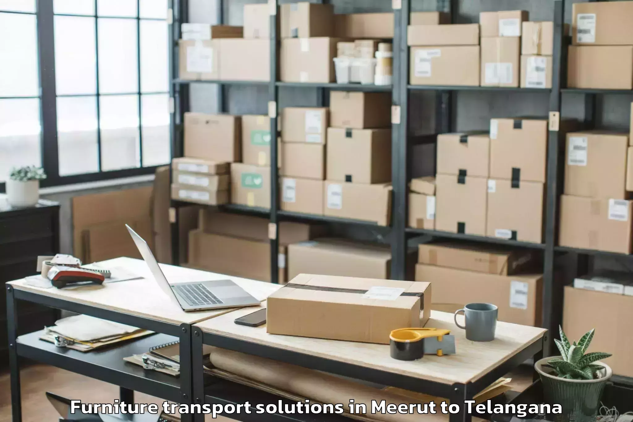 Book Meerut to Neradigonda Furniture Transport Solutions